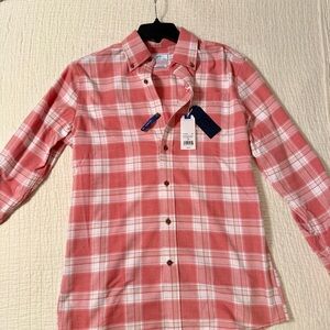 New with tags. Southern Tide Red and White Plaid Button Down Shirt